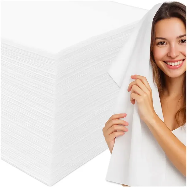 RĘCZNIKI FRYZJERSKIE WŁÓKNINOWE 70x40CM 100SZT SOFT JEDNORAZOWE PERFOROWANE