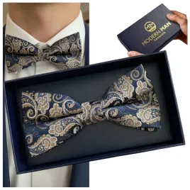 muszka-meska-granatowa-do-garnituru-elegancka-ornament-dwuwarstwowa-prezent