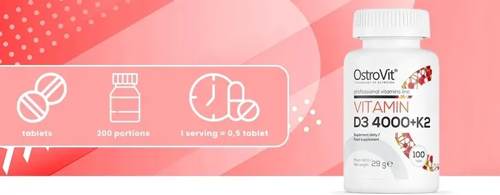 ostrovit-witamina-d3-4000-k2-100-tabl-postac-tabletki-stan-nowy