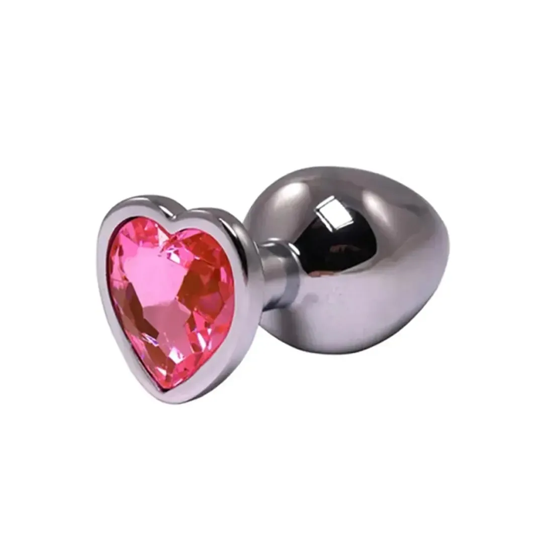 silver-small-heart-shaped-butt-plug-with-pink-crystal