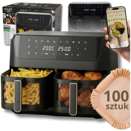 frytkownica-beztluszczowa-dwukomorowa-adler-11l-air-fryer-2700w-8-programow