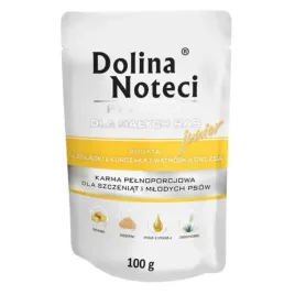 dolina-noteci-karma-dla-szczeniat-junior-male-rasy-zoladki-kurczaka-100g