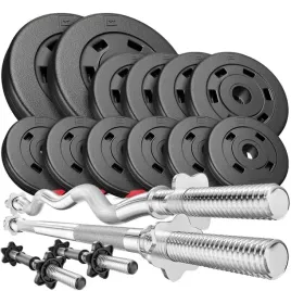 zestaw-obciazen-kompozytowych-z-gryfami-45kg-sztanga-regulowana-z