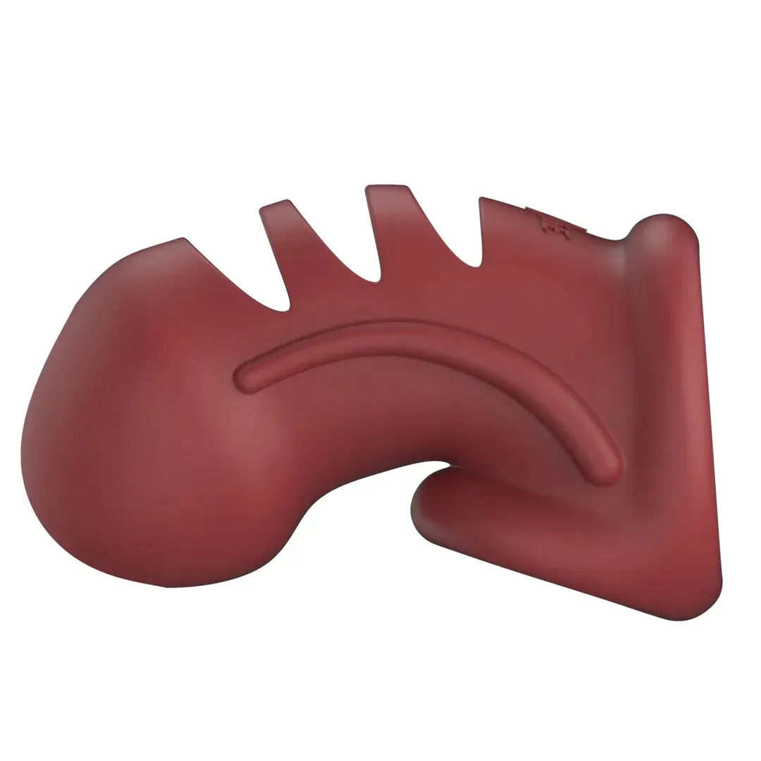 mancage-model-28-ultra-soft-silicone-chastity-cage-red