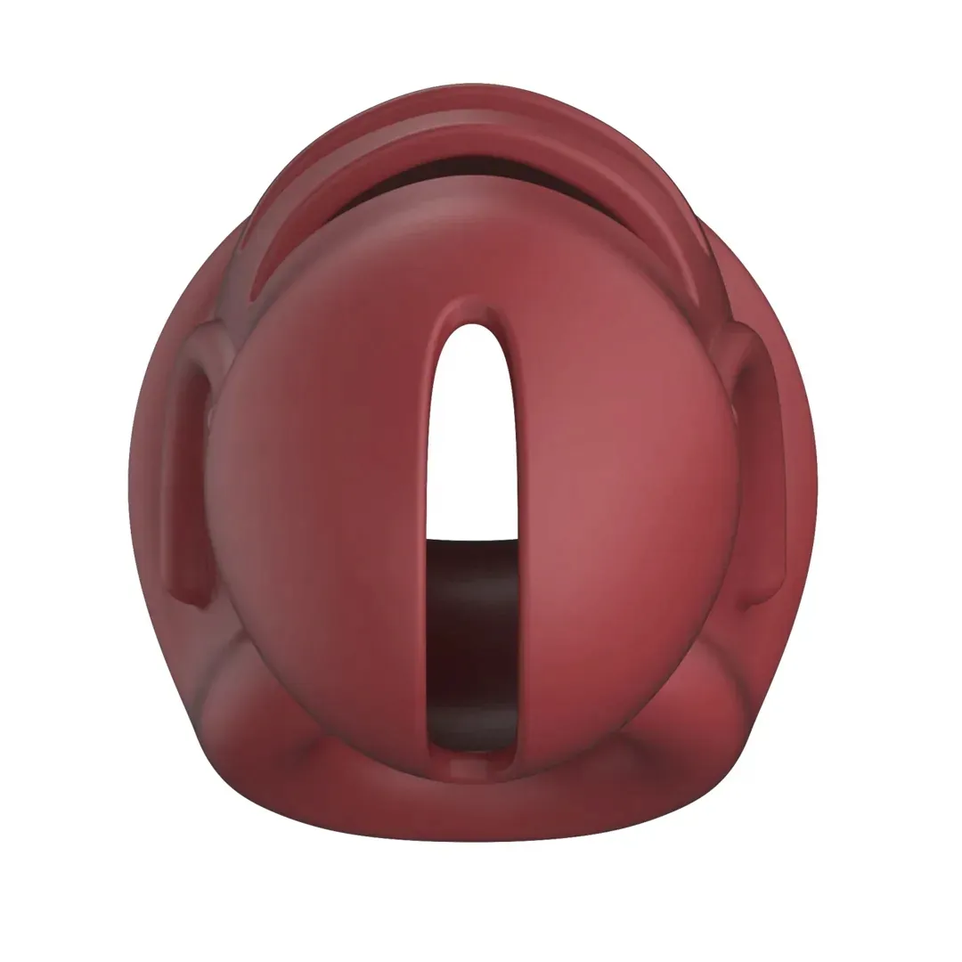mancage-model-28-ultra-soft-silicone-chastity-cage-red
