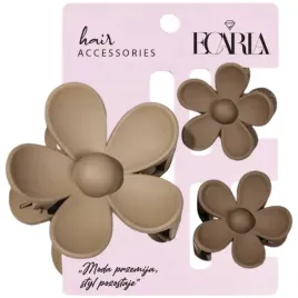 ecarla-zestaw-brazowych-spinek-do-wlosow-w-ksztalcie-kwiatka-3-szt