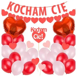 prezent-na-walentynki-balony-topper-na-tort-dla-zakochanych-niespodzianka