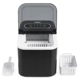 kostkarka-do-lodu-hoffen-14l-170w-czarna-automatyczna-2-rozmiary-kostek