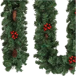 girlanda-swiateczna-choinkowa-sztuczna-zdobiona-gesta-lancuch-zielona-100cm