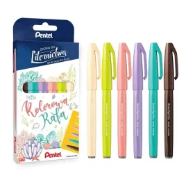 pisaki-pedzelkowe-pentel-sign-pen-brush-ses15-nowy-zestaw-6k-kolorowa-rafa