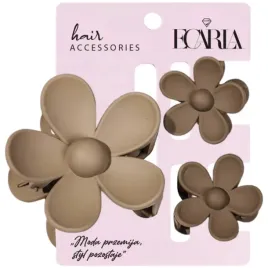 ecarla-zestaw-brazowych-spinek-do-wlosow-w-ksztalcie-kwiatka-3-szt