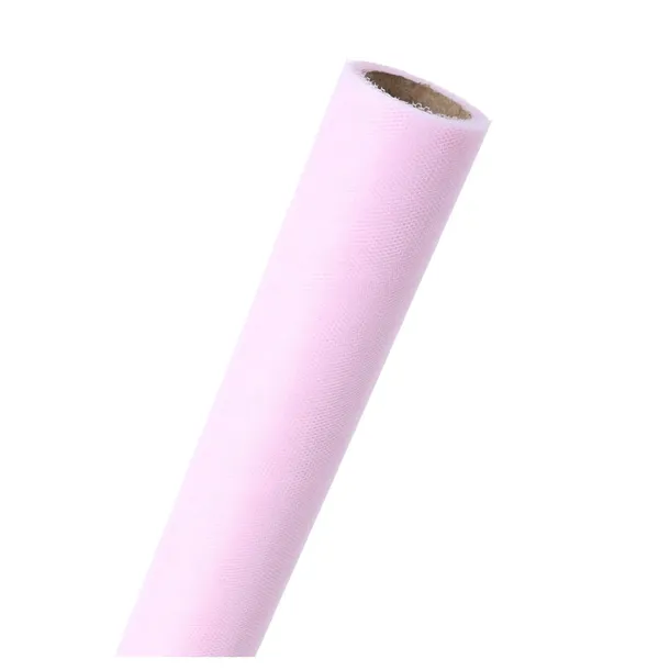 TIUL DEKORACYJNY 50cm na rolce DEKORACJA STOŁU 9m różowy na ŚLUB CHRZEST