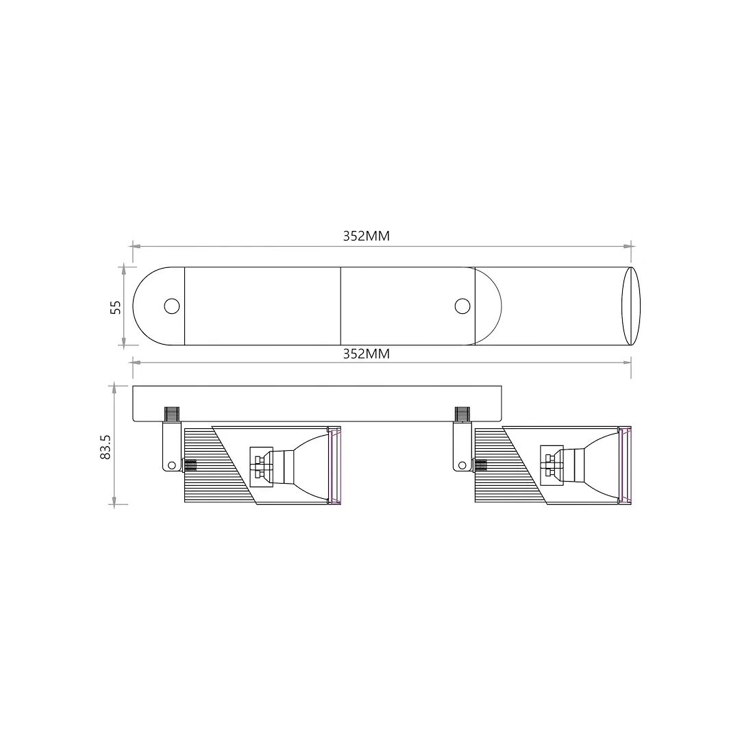 neo-bialy-chrom-spot-2xgu10
