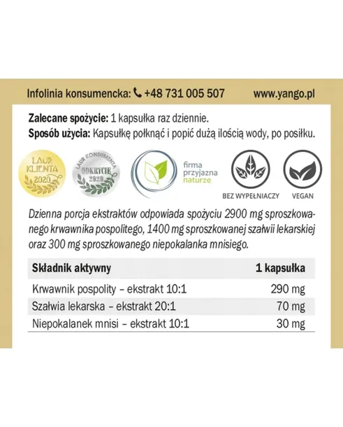 yango-krwawnik-premium-90-kaps-stan-nowy