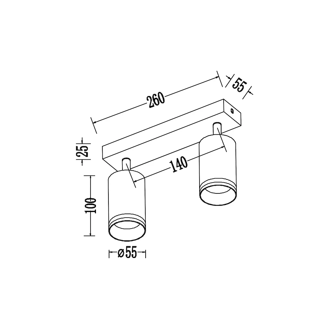 oprawa-pipe-ring-spot-czarny-2xgu10-stan-nowy