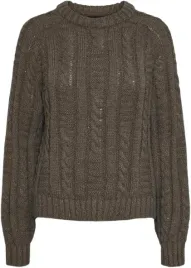 pieces-sweter-damski-brazowy-warkocze-ozdobne-dlugi-rekaw-s-x-a