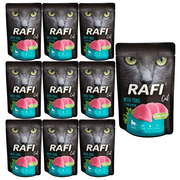 RAFI CAT Karma mokra dla kota Dolina Noteci Tuńczyk 10 x 100g bezzbożowa