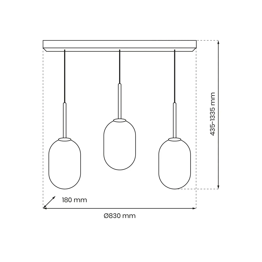lampa-wiszaca-led-alias-black-3xe14-stan-nowy