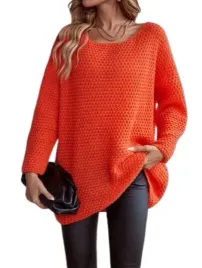 shein-sweter-damski-pomaranczowy-casual-34-lsf