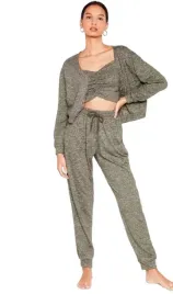 nasty-gal-damski-sweter-klasyczny-khaki-38-oek