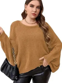 shein-sweter-damski-zolty-casual-plus-size-50-vuh