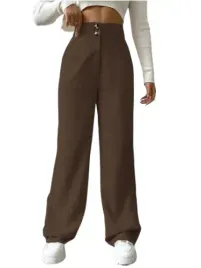shein-spodnie-damskie-brazowe-proste-casual-44-lsn