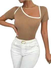 shein-bluzka-damska-brazowa-dopasowana-38-lwt