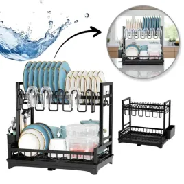 suszarka-do-naczyn-sztuccow-dwupoziomowa-z-tacka-ociekowa-stojaca-dish-rack