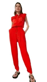 karen-millen-spodnie-damskie-zolte-casual-38-udw