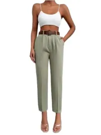spodnie-damskie-zielone-proste-jeans-pasek-l-lki