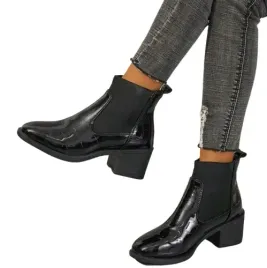 shein-botki-damskie-czarne-wzor-obcas-38-llc