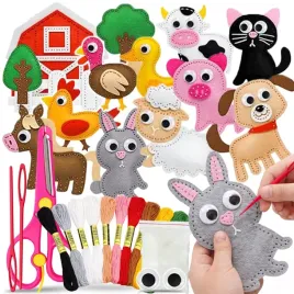 filcowy-zestaw-do-szycia-dla-dzieci-zwierzeta-farma-13szt-diy-kon-kot-pies