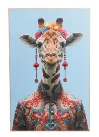 obraz-scienny-zyrafa-laminowany-z-brazowa-rama-mdf-38x58cm-1szt