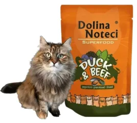 mokra-karma-dla-kota-dolina-noteci-superfood-kaczka-wolowina-85g-bez-zboz