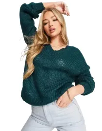 qed-london-sweter-damski-zielony-klasyk-36-udb