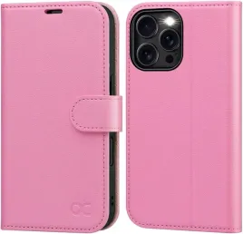 ocase-etui-skorzane-z-klapka-do-iphone-16-pro-z-klapka-stojak-rozowe-neon