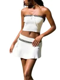 shein-komplet-damski-bialy-z-koronka-top-i-spodnica-m-lah