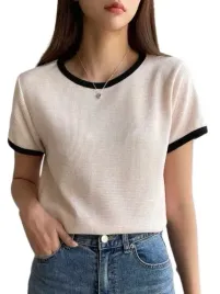 t-shirt-damski-krotki-rekaw-casual-kremowy-l-llc