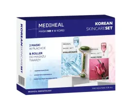 mediheal-skincare-set-2-maski-w-plachcie-roller-do-masazu-twarzy