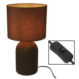 wysoka-lampka-stolowa-biurkowa-brazowa-z-abazurem-z-tkaniny-455-cm
