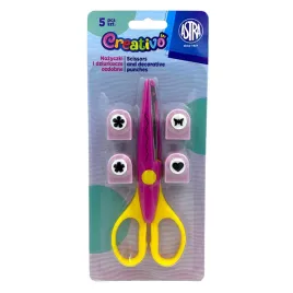 astra-creativo-nozyczki-ozdobne-zolto-rozowe-dziurkacze-ozdobne-4szt