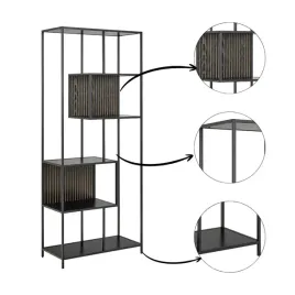otwarty-wysoki-regal-na-ksiazki-dekoracje-5-polek-czarny-do-salonu-loft