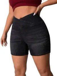 shein-plus-size-spodenki-jeansowe-damskie-na-zamek-z-boku-czarne-44-l7e