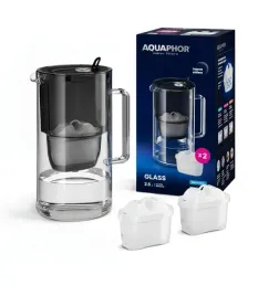 dzbanek-filtrujacy-aquaphor-glass-czarny-2-wklady-maxfor