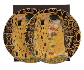 komplet-2-talerzy-deserowych-porcelanowych-klimt-the-kiss-brown-192-cm