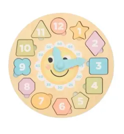 sorter-ukladanka-drewniany-zegar-edukacyjny-cyfry-kolory-ksztalty-22-cm