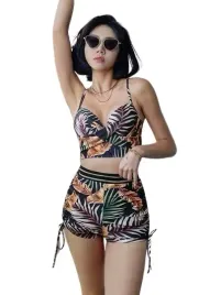 shein-stroj-dwuczesciowy-czarny-damski-roslinny-wzor-xl-l7c