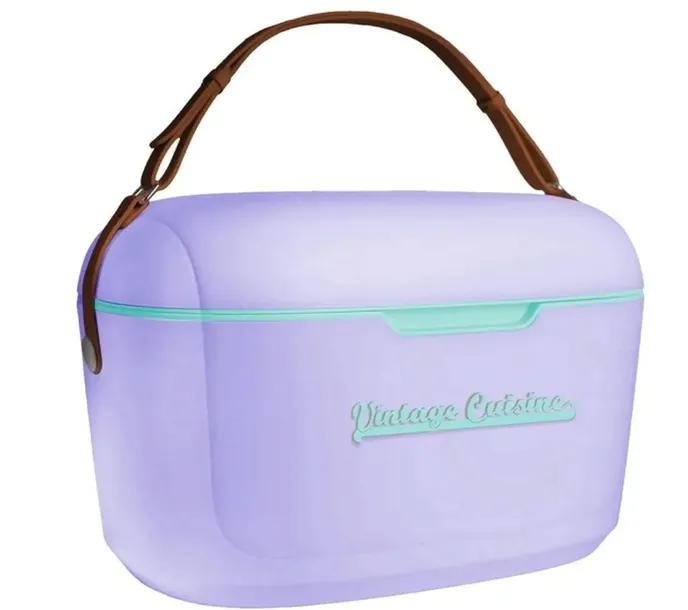 Vintage Cuisine Cooler Box Lodówka turystyczna retro z paskiem 18,8L