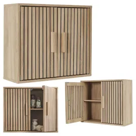 wiszaca-szafka-linea-60x50x20-cm-lamelowy-front-bezowa-2-polki-drzwi-pelne