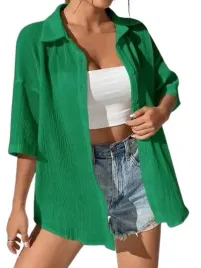 shein-koszula-damska-zielona-klasyczna-38-llc